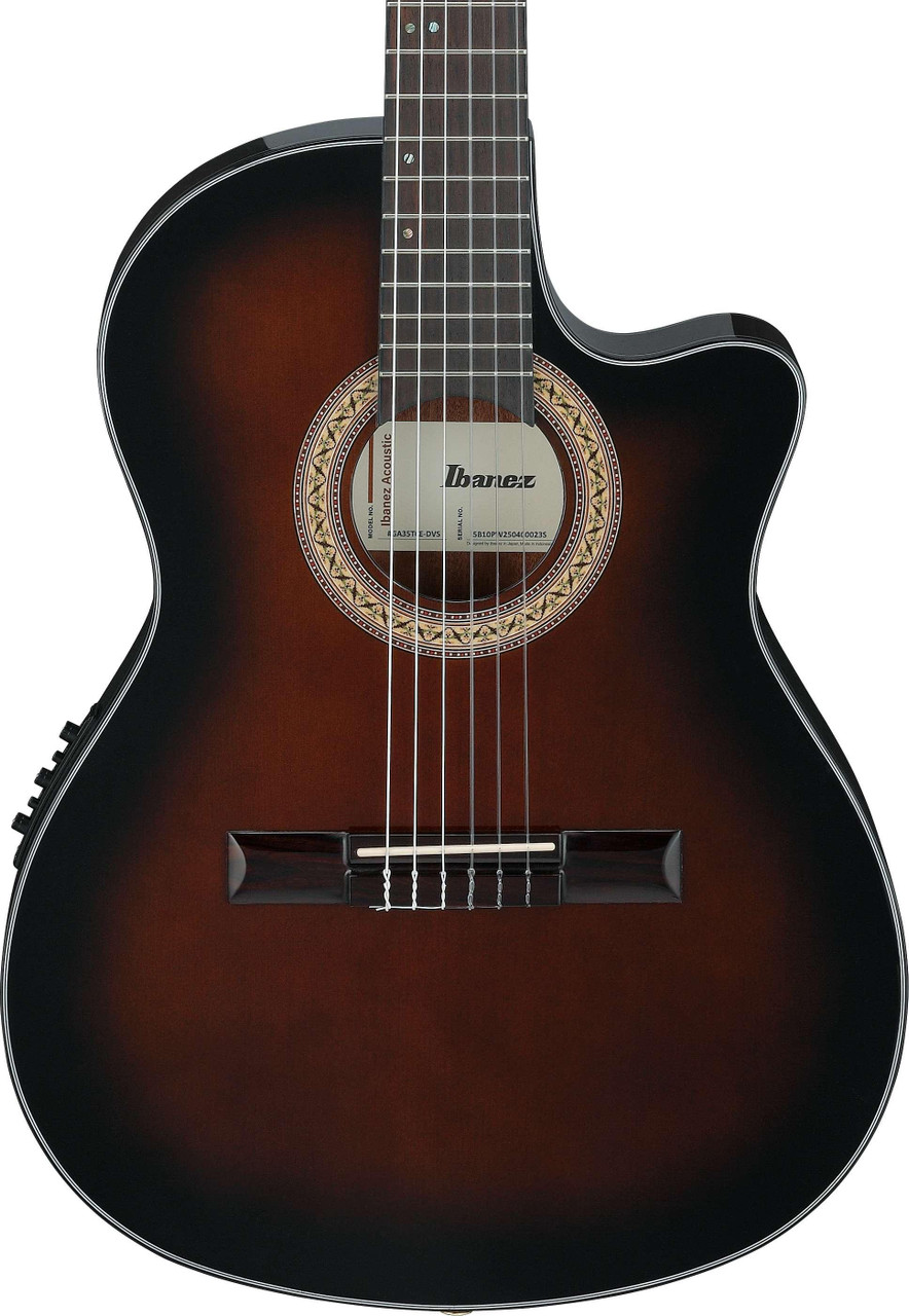 Ibanez GA35TCE-DVS Classical Electro Acoustic Guitar in Dark Violin Sunburst Gloss
