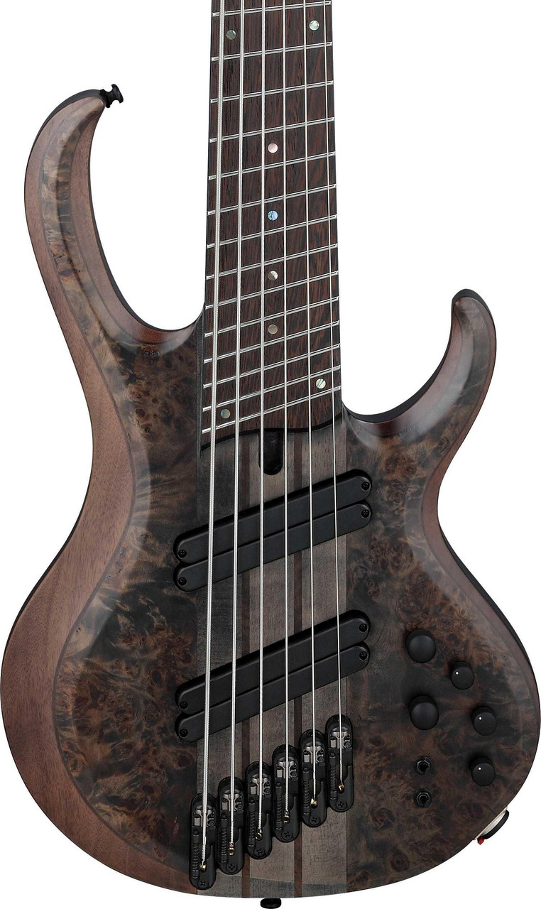 Ibanez BTB806MS-TGF BTB Multi-Scale 6-String Bass Guitar in Transparent Gray Flat