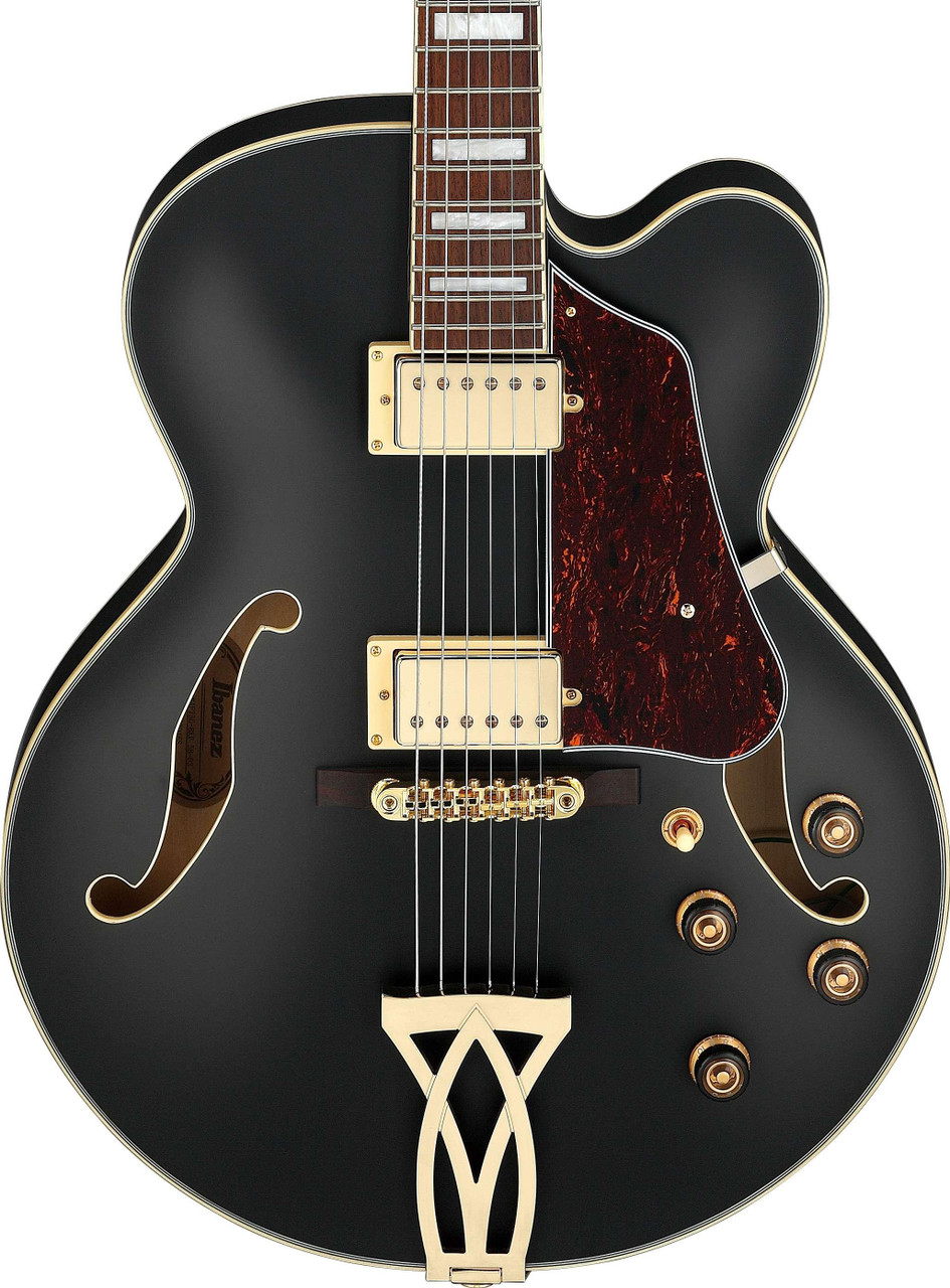 Ibanez AF75G-BKF AF Artcore Hollow-body Electric Guitar in Black Flat Ibanez AF75G-BKF AF Artcore Hollow-body Electric Guitar in Black Flat