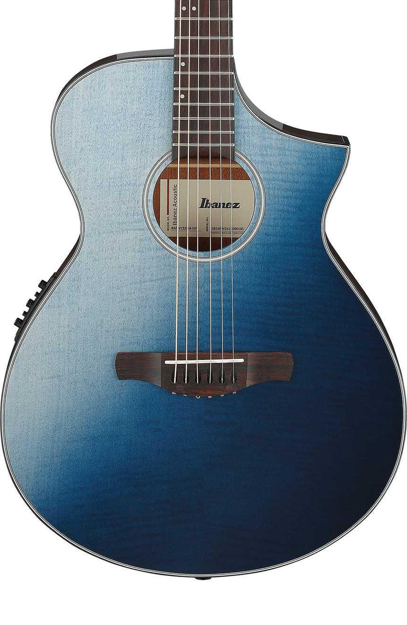 Ibanez AEWC32FM Thin Body Electro Acoustic Guitar in Indigo Sunset Fade Ibanez AEWC32FM Thin Body Electro Acoustic Guitar in Indigo Sunset Fade