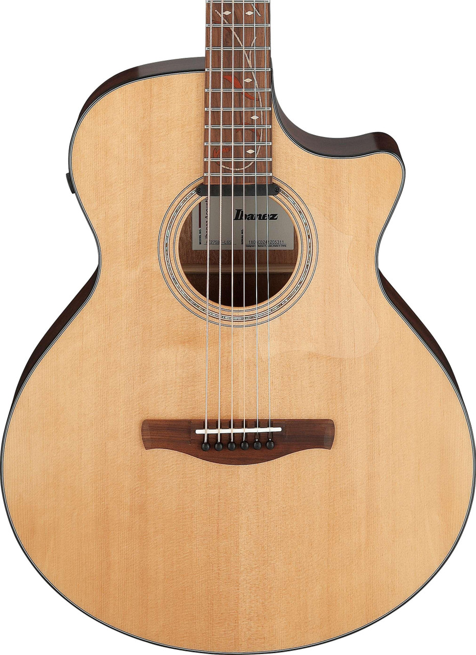 Ibanez AE275BT-LGS AE Series Baritone Electro Acoustic Guitar in Natural Low Gloss Ibanez AE275BT-LGS AE Series Baritone Electro Acoustic Guitar in Natural Low Gloss