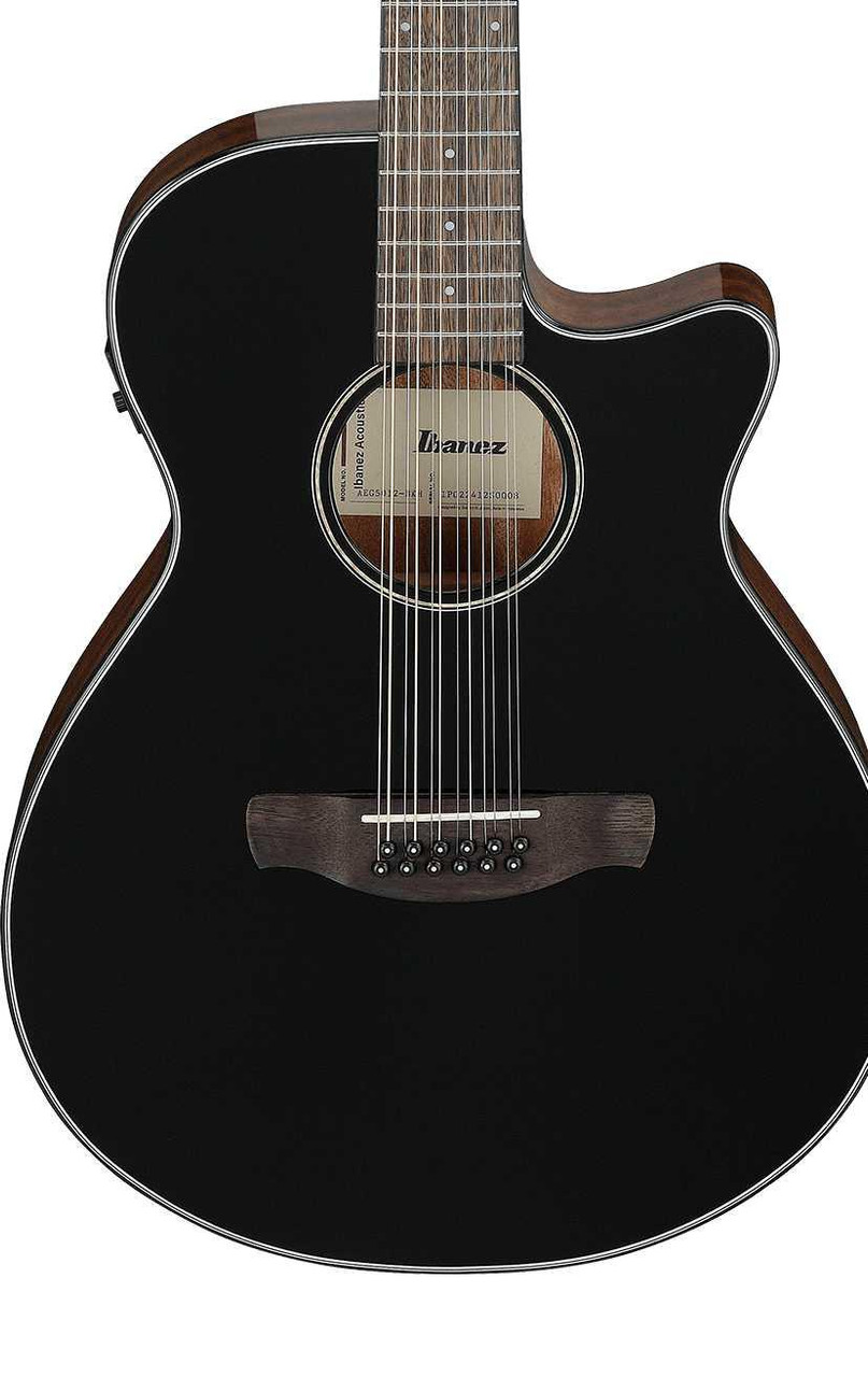 Ibanez AEG5012-BKH AEG Series 12-String Electro Acoustic Guitar in Black High Gloss Ibanez AEG5012-BKH AEG Series 12-String Electro Acoustic Guitar in Black High Gloss