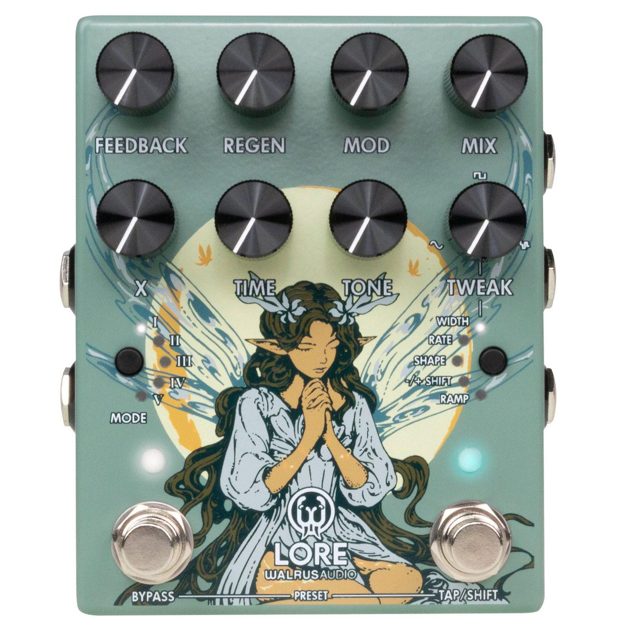 Walrus Audio Lore MKII Reverse Soundscape Generator FX Pedal in Green Walrus Audio Lore MKII Reverse Soundscape Generator FX Pedal in Green