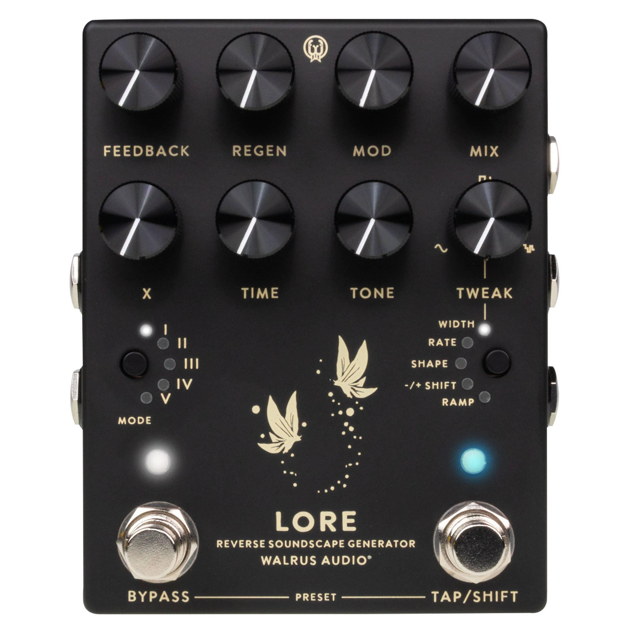Walrus Audio Lore MKII Reverse Soundscape Generator FX Pedal in Black Walrus Audio Lore MKII Reverse Soundscape Generator FX Pedal in Black