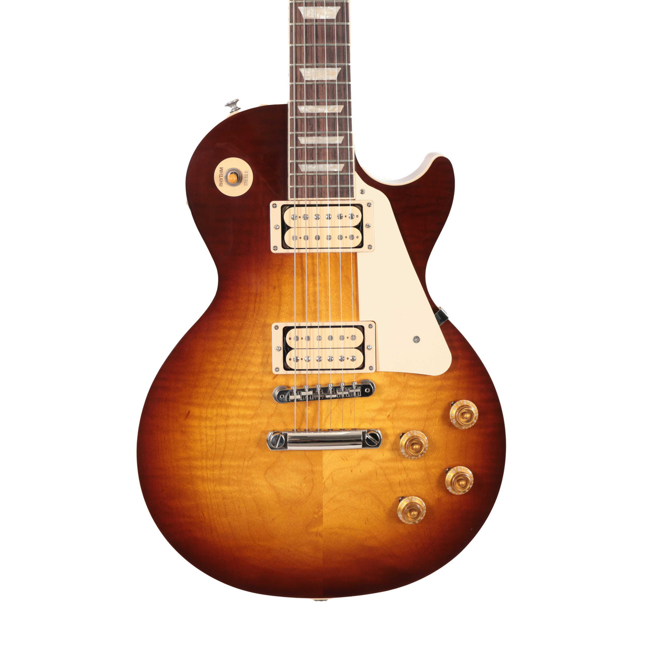 Second Hand Gibson Les Paul 50s Standard Double Trouble Electric Guitar In Bourbon Burst #324 Second Hand Gibson Les Paul 50s Standard Double Trouble Electric Guitar In Bourbon Burst #324