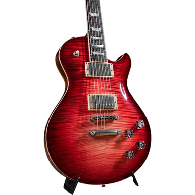Patrick James Eggle Macon Carve Top Singlecut Electric Guitar in Lava Red