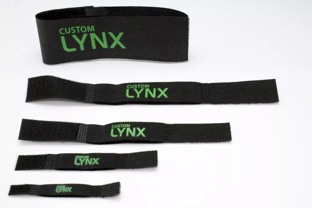 Custom Lynx Hook and Loop Cable Ties 10 Pack (Medium size) Custom Lynx Hook and Loop Cable Ties 10 Pack (Medium size)