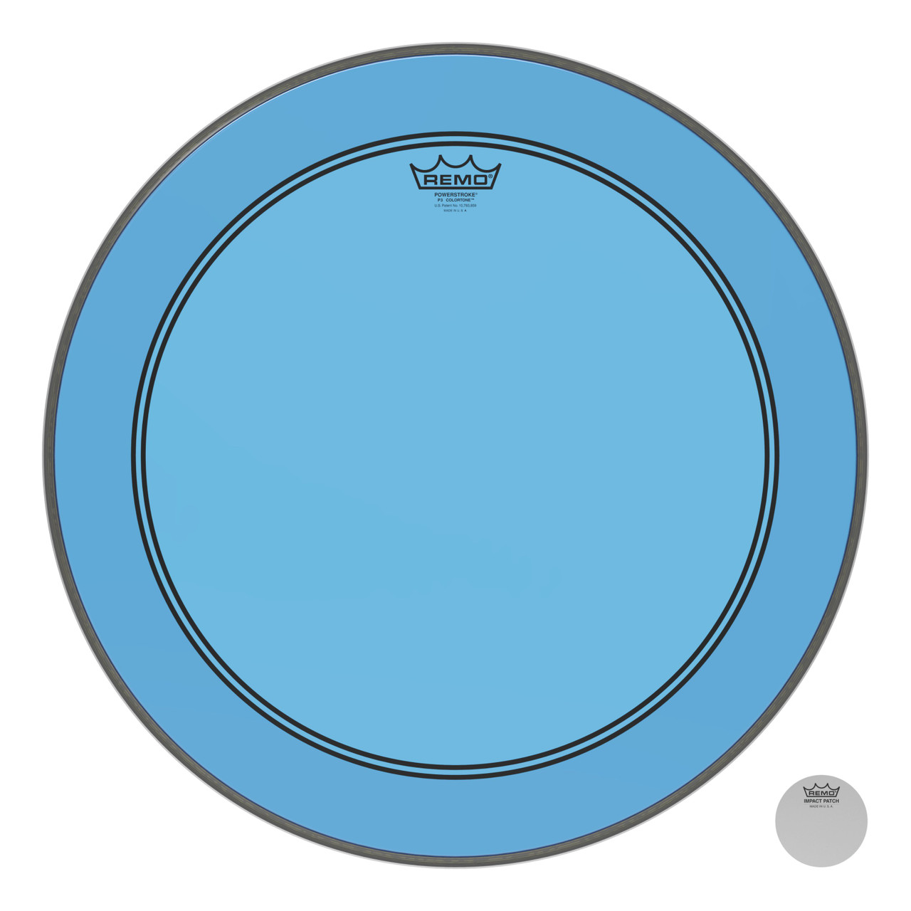 Remo Powerstroke 3 Colortone Bass Drum Head - Blue - 22" Remo Powerstroke 3 Colortone Bass Drum Head - Blue - 22"