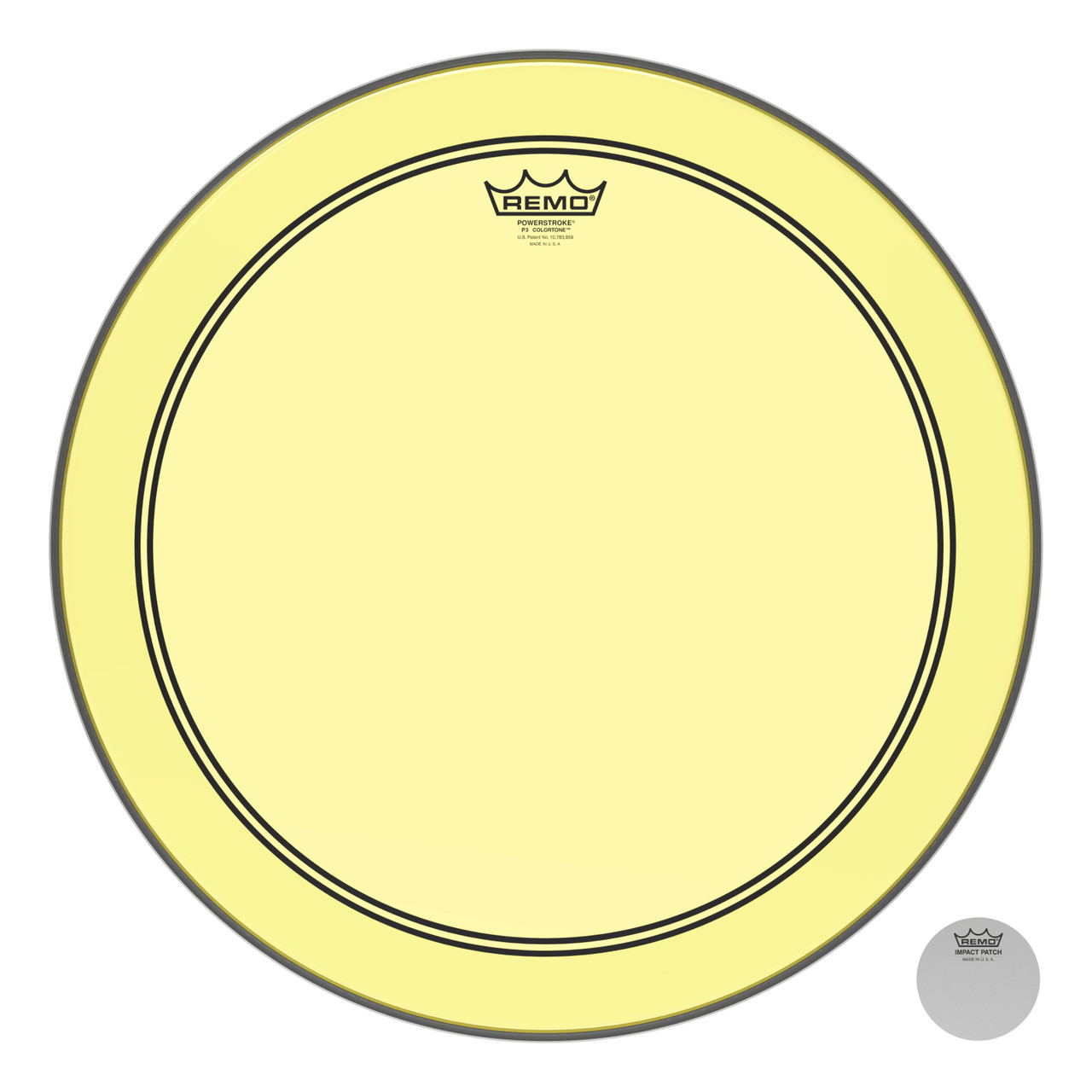 Remo Powerstroke 3 Colortone Bass Drum Head - Yellow - 18" Remo Powerstroke 3 Colortone Bass Drum Head - Yellow - 18"