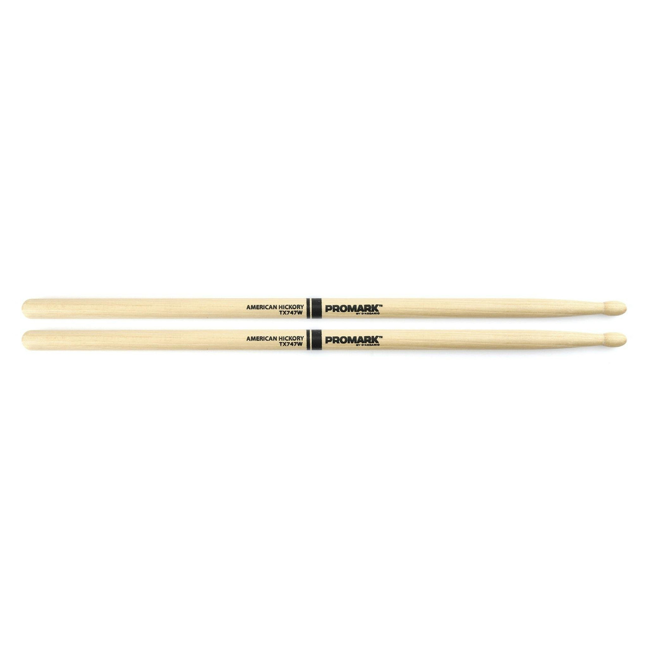 Promark 747 Hickory"Rock" Wood Tip Drum Sticks Promark 747 Hickory"Rock" Wood Tip Drum Sticks