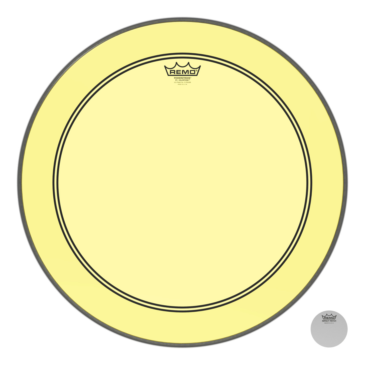 Remo Powerstroke 3 Colortone Bass Drum Head - Yellow - 22" Remo Powerstroke 3 Colortone Bass Drum Head - Yellow - 22"