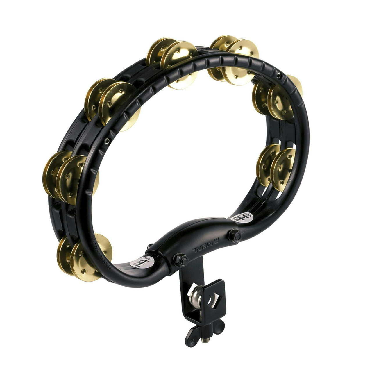 Meinl Mountable Tambourine in Black with Brass Jingles