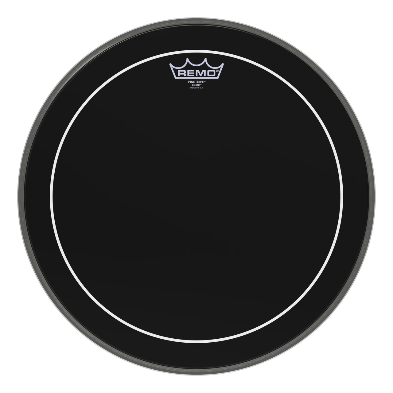 Remo 16" Ebony Pinstripe Bass Drum Head Remo 16" Ebony Pinstripe Bass Drum Head