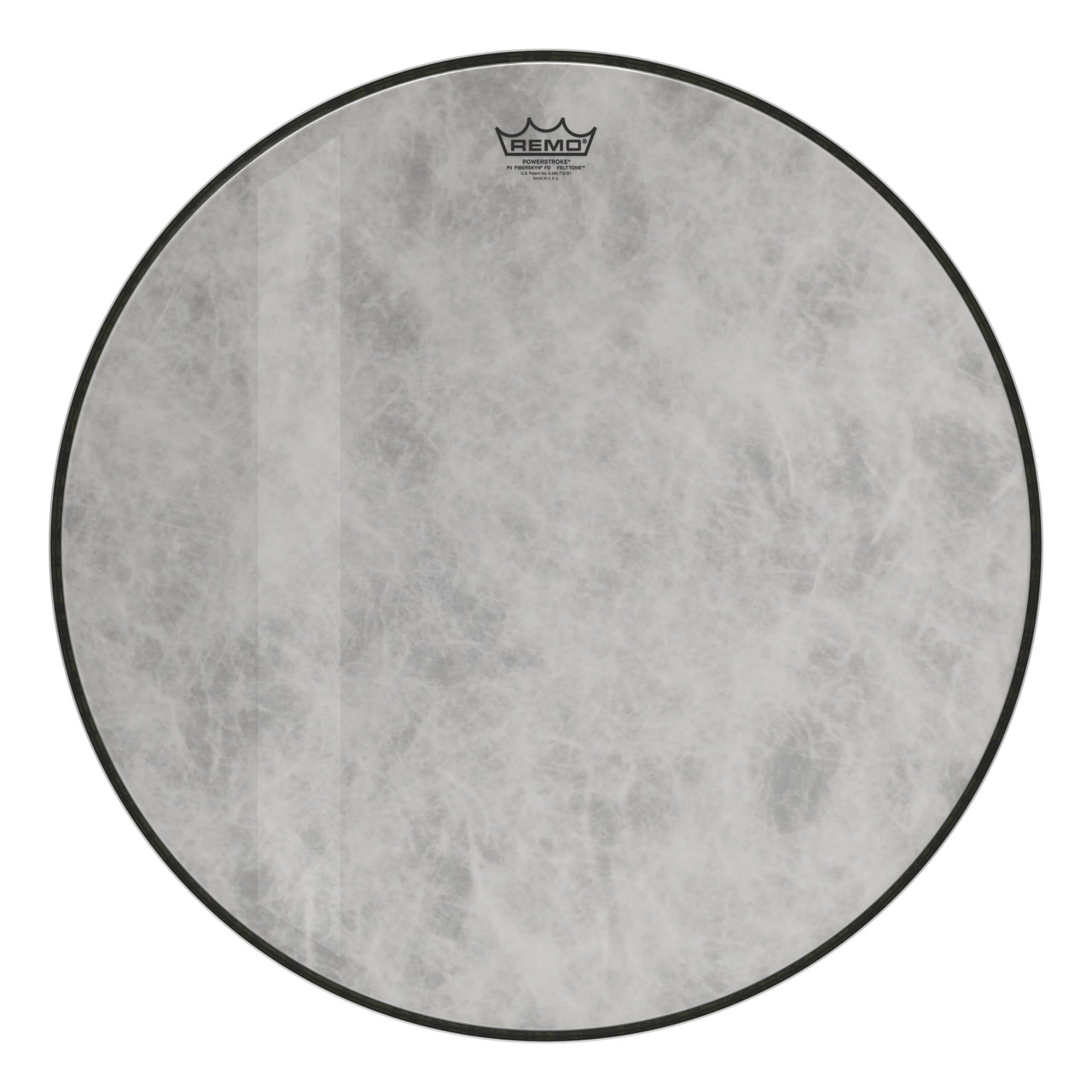 Remo Powerstroke 3 Fiberskyn Diplomat Felt Tone Bass Drum Head - 24" Remo Powerstroke 3 Fiberskyn Diplomat Felt Tone Bass Drum Head - 24"
