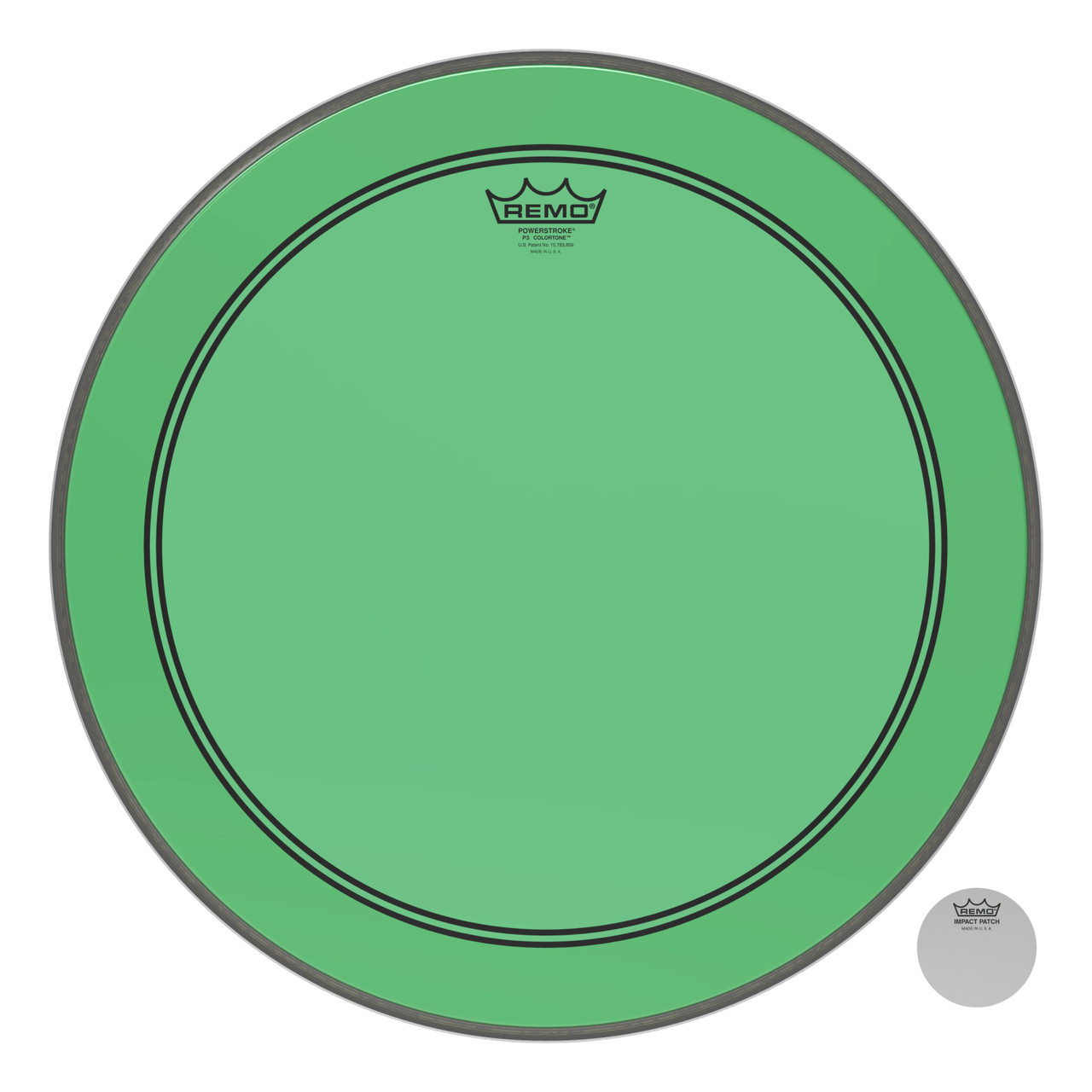 Remo Powerstroke 3 Colortone Bass Drum Head - Green - 20" Remo Powerstroke 3 Colortone Bass Drum Head - Green - 20"