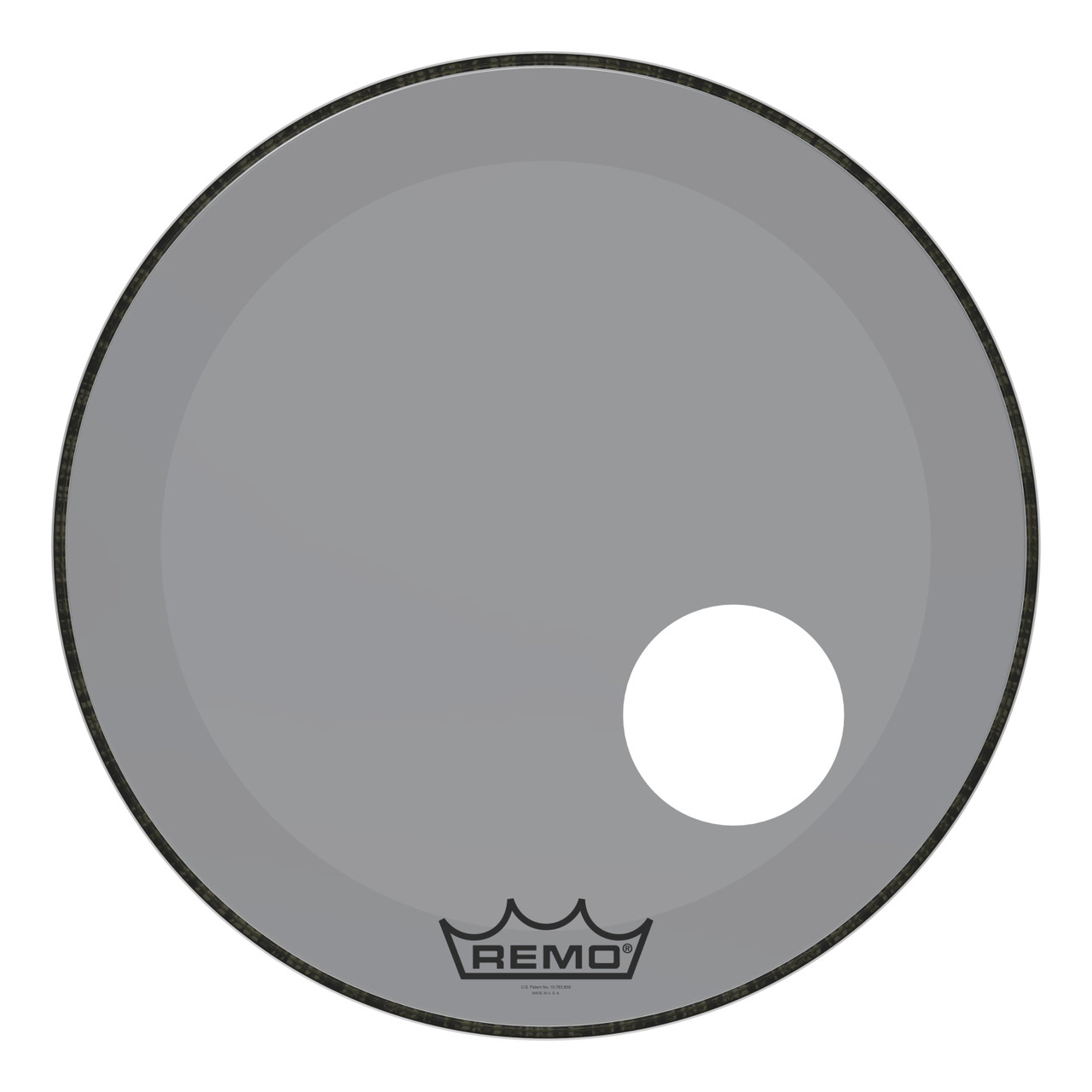 Remo Powerstroke 3 Colortone Bass Drum Head - Smoke - 22" - with 5" Offset Hole Remo Powerstroke 3 Colortone Bass Drum Head - Smoke - 22" - with 5" Offset Hole