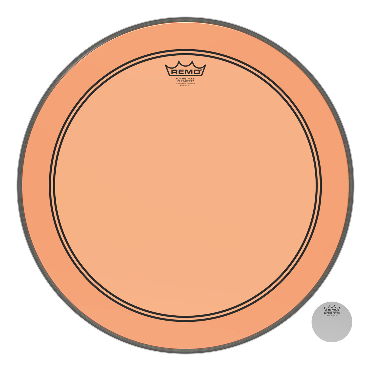 Remo Powerstroke 3 Colortone Bass Drum Head - Orange - 20" Remo Powerstroke 3 Colortone Bass Drum Head - Orange - 20"