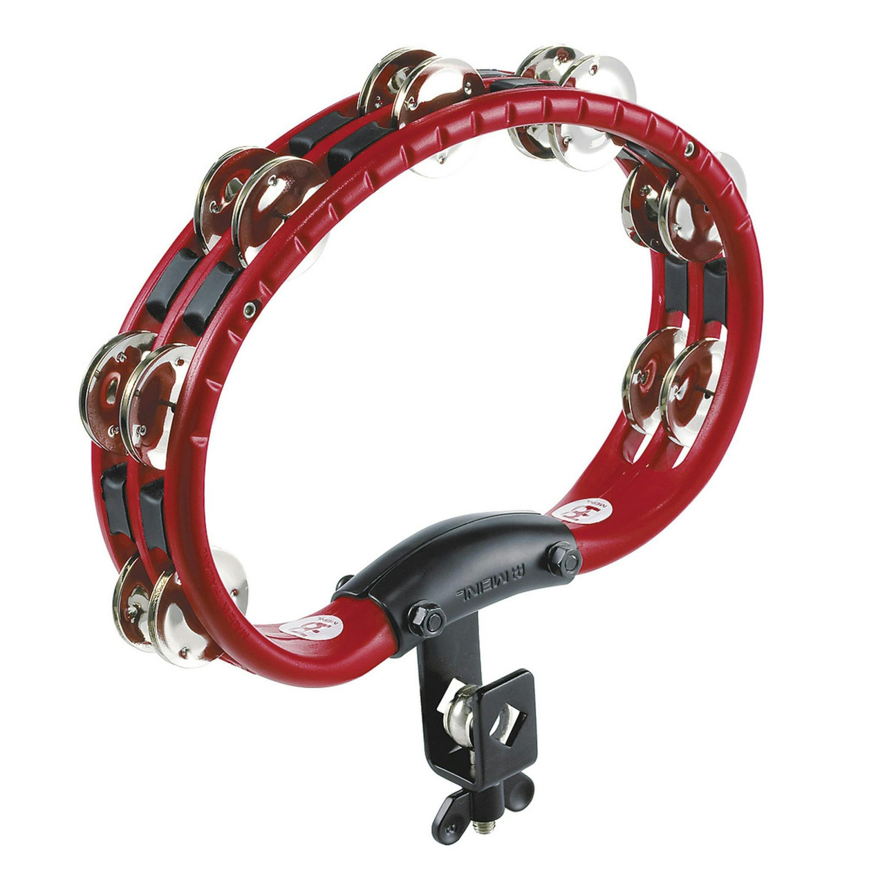 Meinl Mountable Tambourine in Red with Steel Jingles