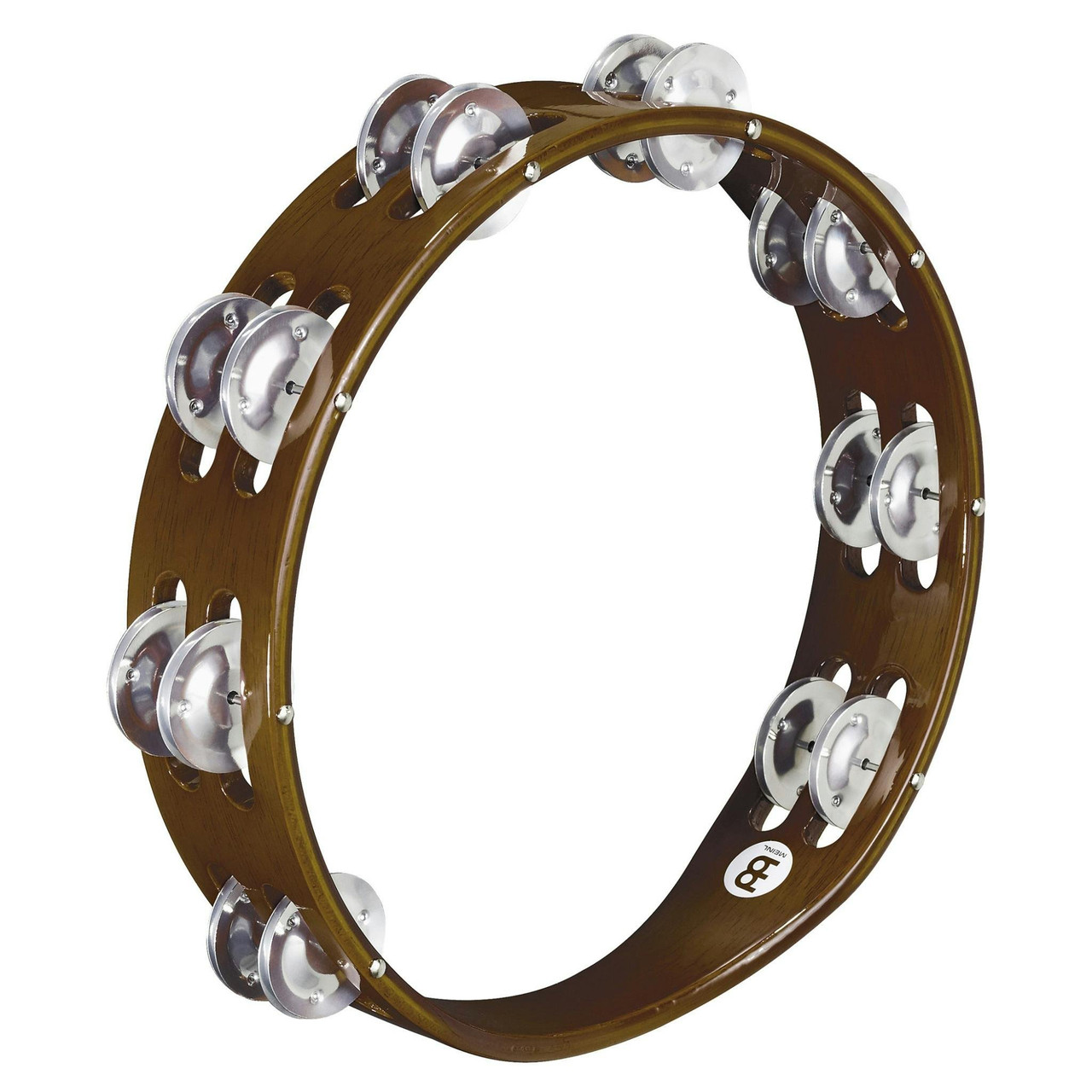 Meinl Wood Tambourine with2 Row Aluminum Jingles in African Brown Meinl Wood Tambourine with2 Row Aluminum Jingles in African Brown