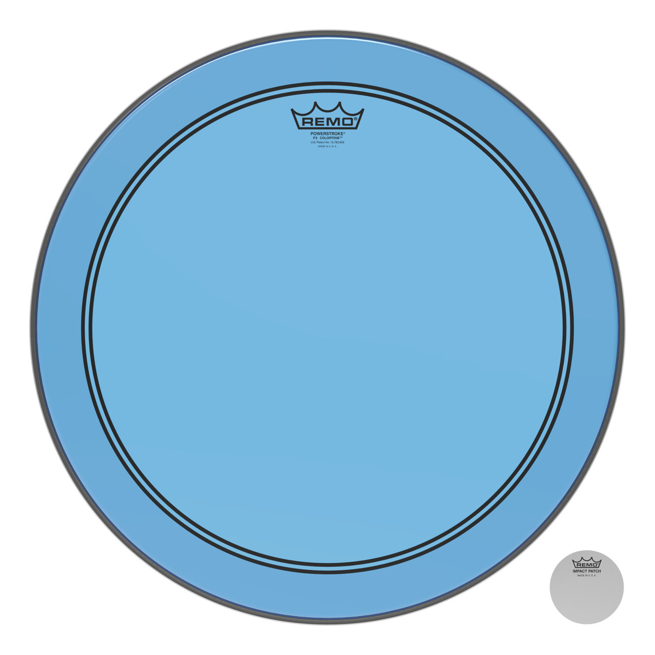 Remo Powerstroke 3 Colortone Bass Drum Head - Blue - 18" Remo Powerstroke 3 Colortone Bass Drum Head - Blue - 18"