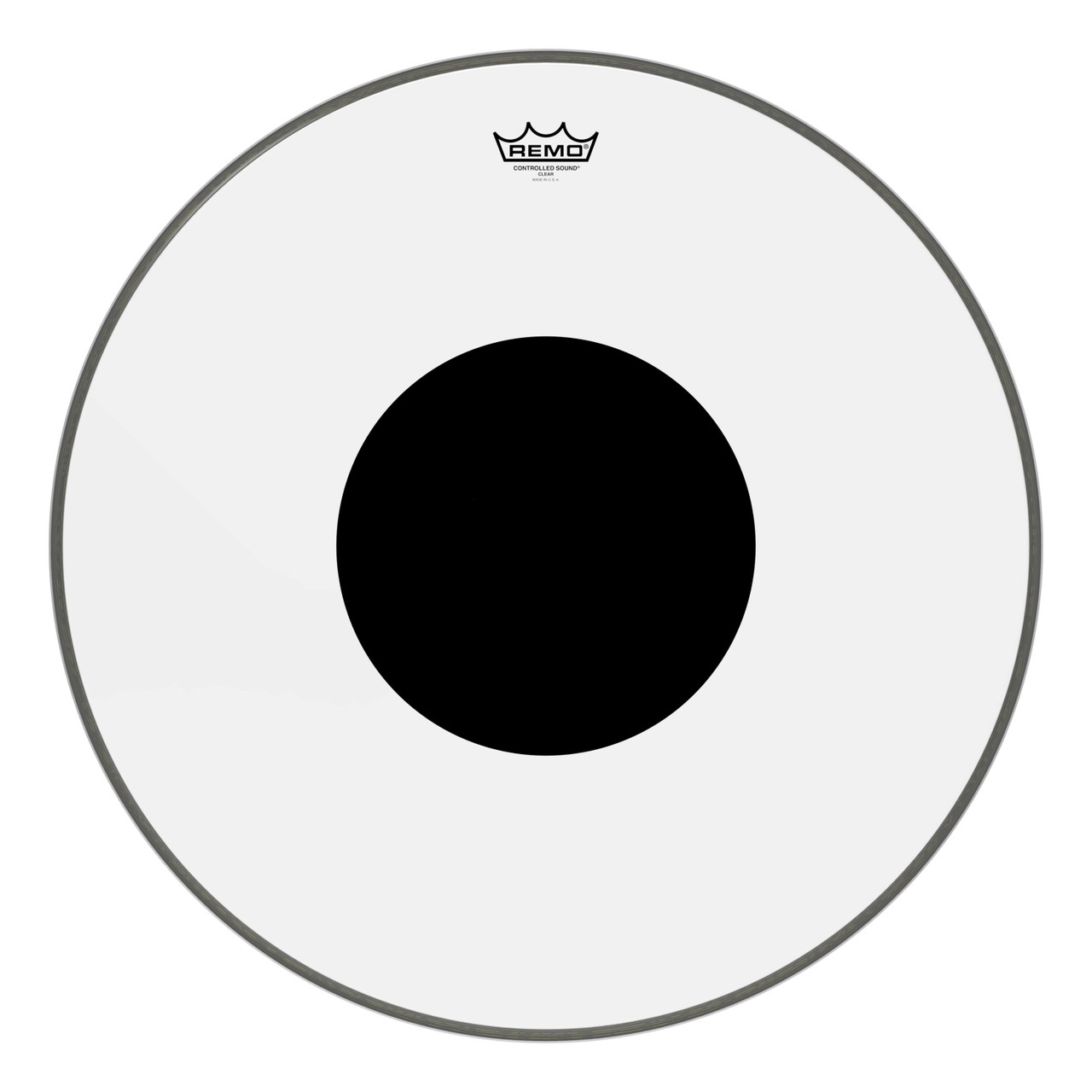 Remo 24" CS Clear Bass Drum Head with Black Dot