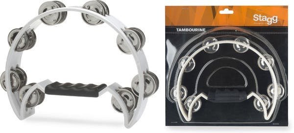 Stagg Cutaway Tambourine 16 Jing white Stagg Cutaway Tambourine 16 Jing white