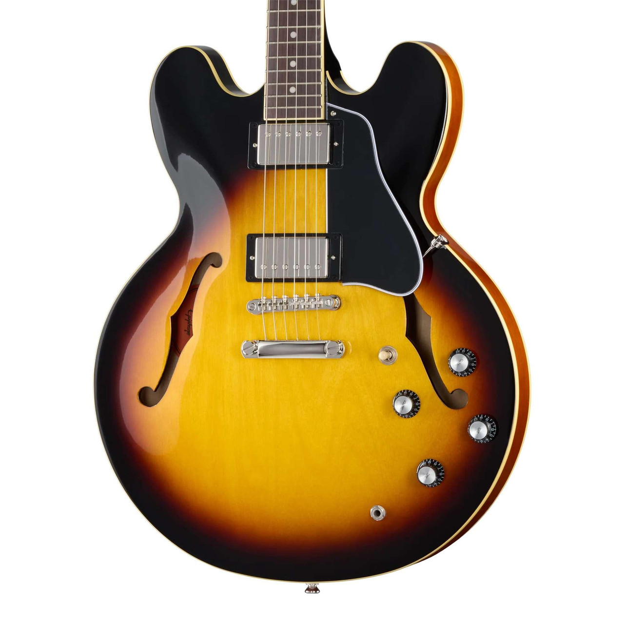 Epiphone Inspired by Gibson ES-335 Semi-Hollow Electric Guitar in Vintage Sunburst Epiphone Inspired by Gibson ES-335 Semi-Hollow Electric Guitar in Vintage Sunburst