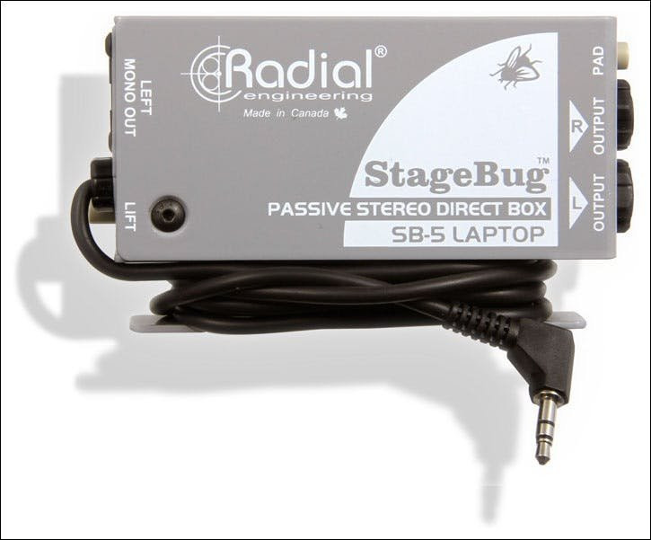 Radial StageBug SB-5 Laptop Compact Stereo DI Box Radial StageBug SB-5 Laptop Compact Stereo DI Box