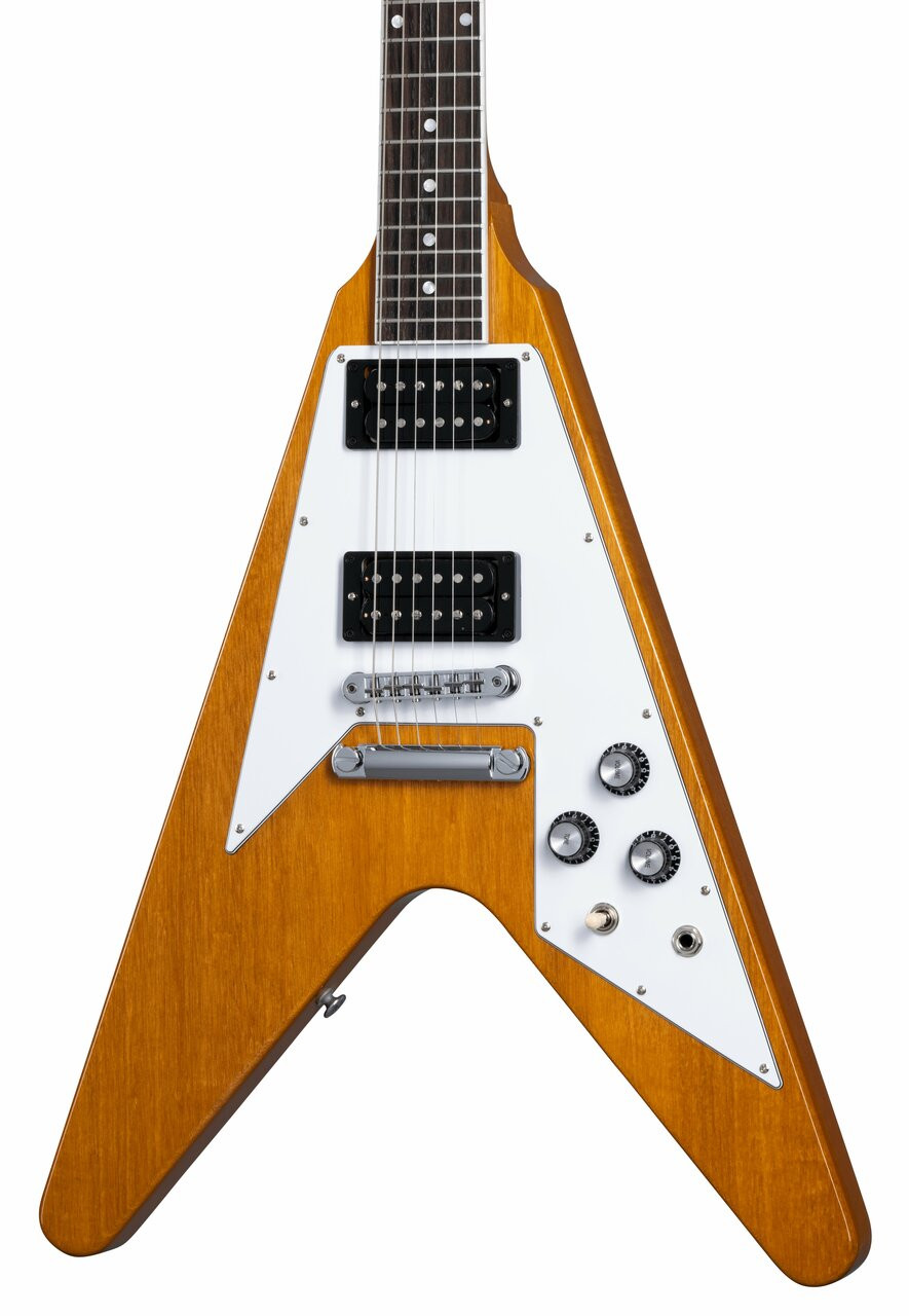 Gibson 70s Flying V Electric Guitar in Antique Natural Gibson 70s Flying V Electric Guitar in Antique Natural