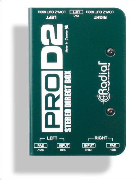 Radial PRO-D2 Compact passive DI box (stereo) Radial PRO-D2 Compact passive DI box (stereo)