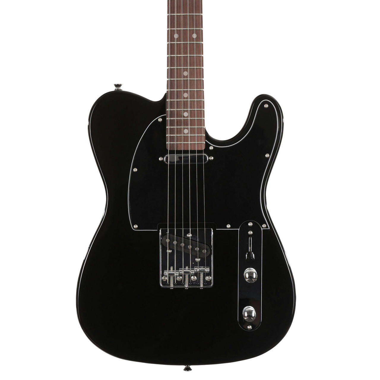 EastCoast T1 Electric Guitar in Black with Rosewood Fretboard EastCoast T1 Electric Guitar in Black with Rosewood Fretboard