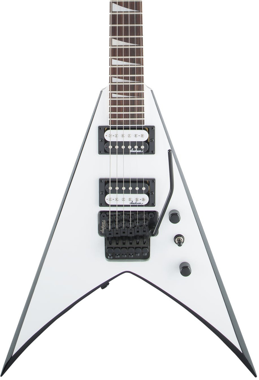 Jackson Guitar JS32 King V in White with Black Bevels and Amaranth Fretboard Jackson Guitar JS32 King V in White with Black Bevels and Amaranth Fretboard