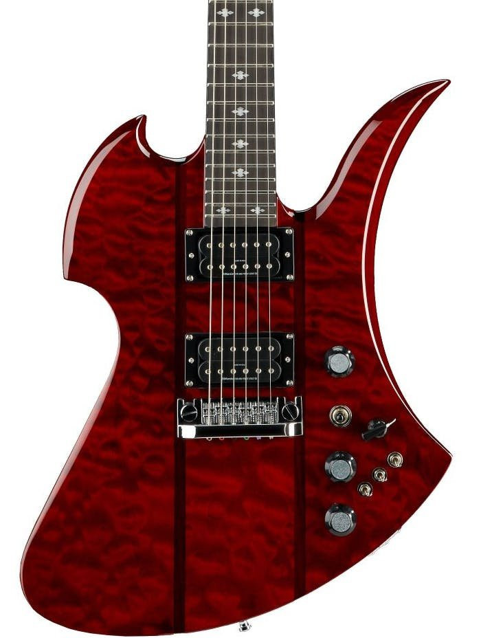 BC Rich Legacy Series Mockingbird STQ Hardtail Electric Guitar in Transparent Red BC Rich Legacy Series Mockingbird STQ Hardtail Electric Guitar in Transparent Red