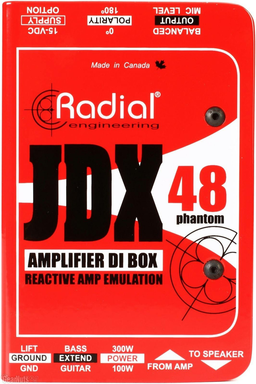 Radial JDX Amplifier DI / switcher Guitar Amp Direct Box - sits between amp head and cab Radial JDX Amplifier DI / switcher Guitar Amp Direct Box - sits between amp head and cab