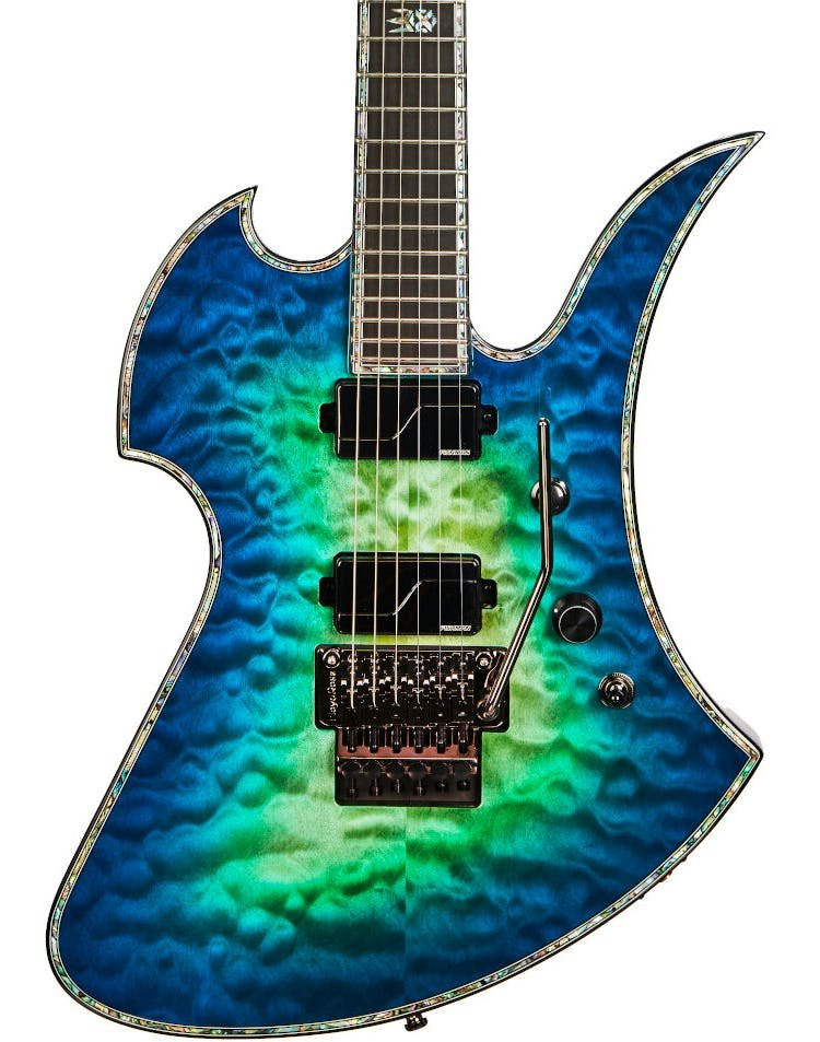 BC Rich Extreme Series Mockingbird Exotic Electric Guitar with Floyd Rose in Cyan Blue BC Rich Extreme Series Mockingbird Exotic Electric Guitar with Floyd Rose in Cyan Blue