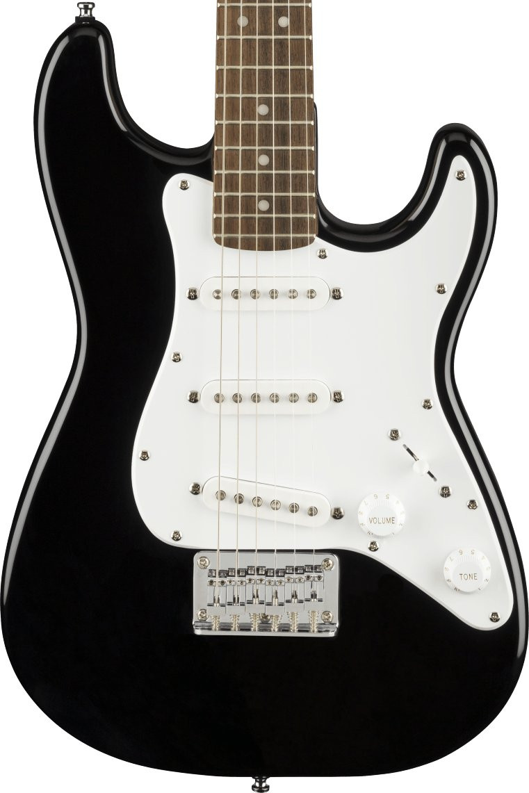 Squier Mini Strat Electric Guitar in Black Squier Mini Strat Electric Guitar in Black