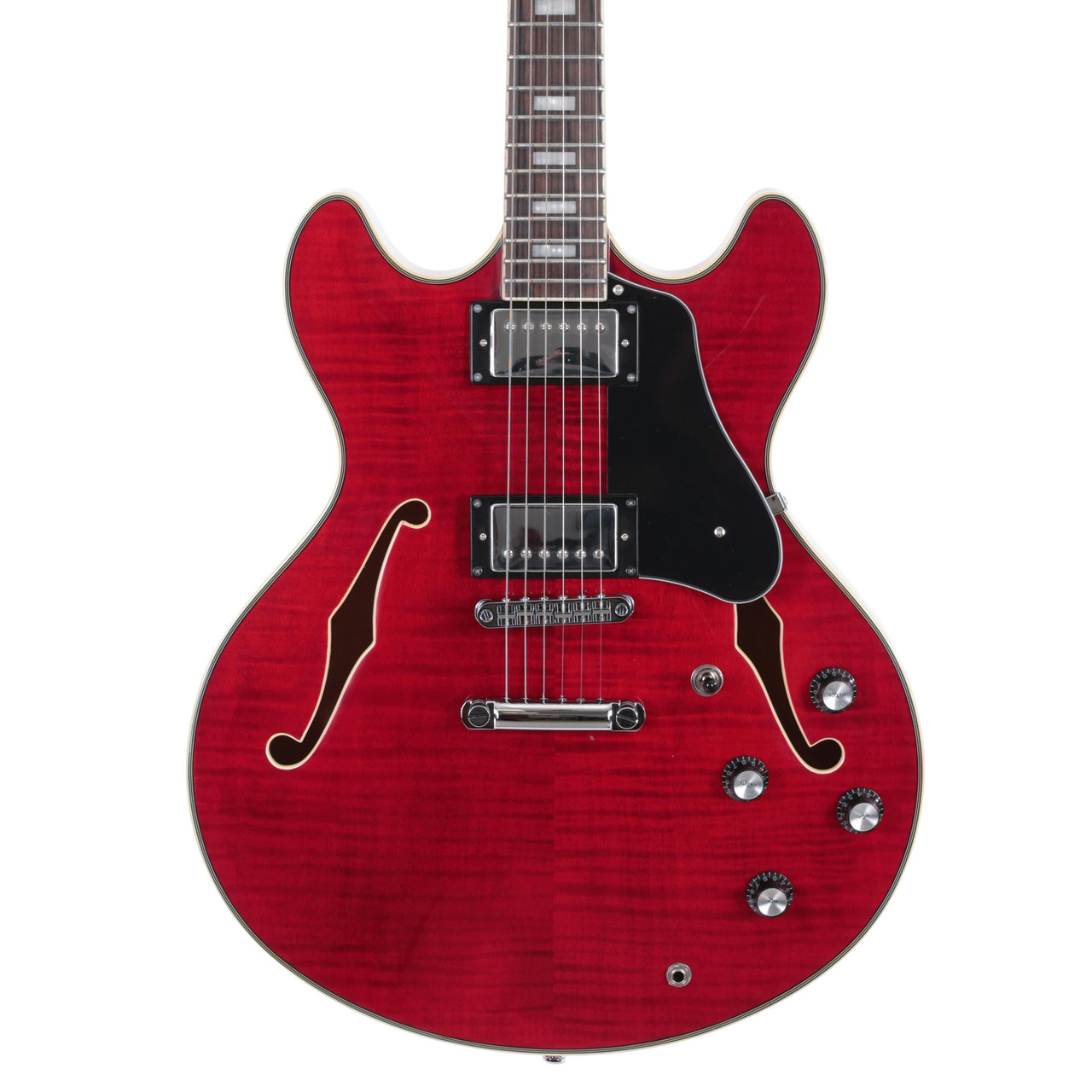 Sire Larry Carlton H7 Semi-Hollow Electric Guitar in See Through Red Sire Larry Carlton H7 Semi-Hollow Electric Guitar in See Through Red