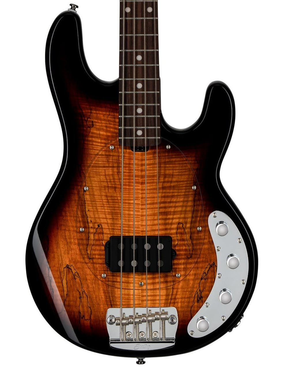 Sterling by Music Man Stingray RAY34 Bass Guitar in Three Tone Sunburst Sterling by Music Man Stingray RAY34 Bass Guitar in Three Tone Sunburst