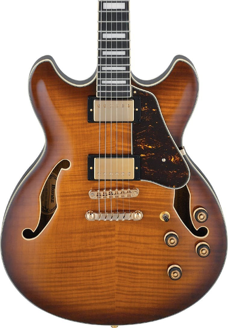 Ibanez AS53 Semi-Hollow Electric Guitar in Tobacco Flat