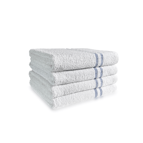 450 GSM 100% Cotton Blue Header Bar Leisure Hand Towels