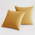 Mustard Velvet Cushion Covers with Included Cushion Inserts - 45x45 cm (4pc Set - 2 Cushion Inserts, 2 Cushion Covers)