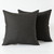 Black Waterproof Garden Cushion Covers with Included Cushion Inserts - 45x45 cm (4pc Set - 2 Cushion Inserts, 2 Cushion Covers)