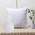 White Waterproof Garden Cushion Covers with Included Cushion Inserts - 45x45 cm (4pc Set - 2 Cushion Inserts, 2 Cushion Covers)