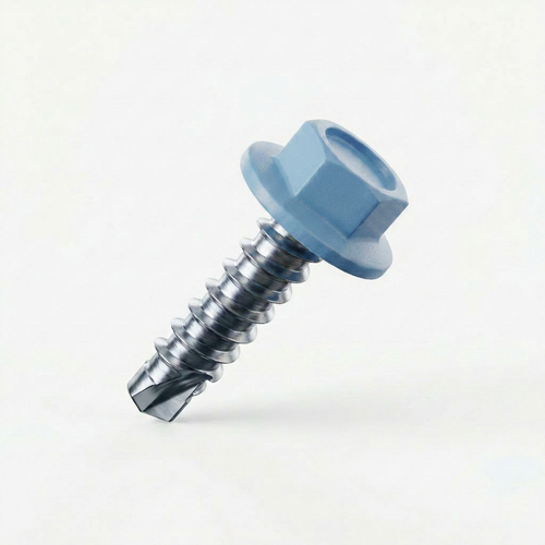 RAL 5024 Pastel Blue - 19mm x 4.2mm Coloured Hex Head Self Drilling Tek Bolts - BZP