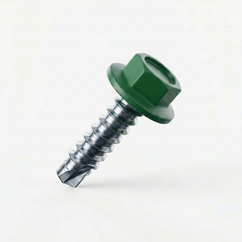 RAL 6016 Turquoise Green - 19mm x 4.2mm Coloured Hex Head Self Drilling Tek Bolts - BZP