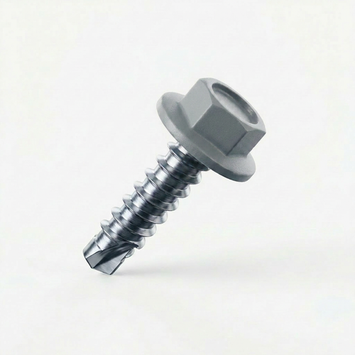 RAL 7042 Traffic Grey - 19mm x 4.2mm Coloured Hex Head Self Drilling Tek Bolts - BZP