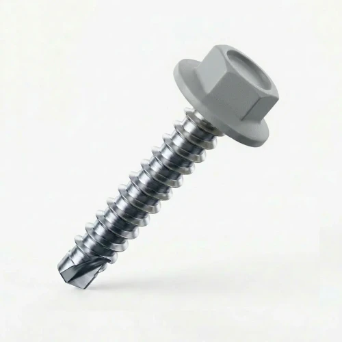 RAL 7035 Light Grey - 38mm x 5.5mm Coloured Hex Head Self Drilling Tek Bolts - BZP