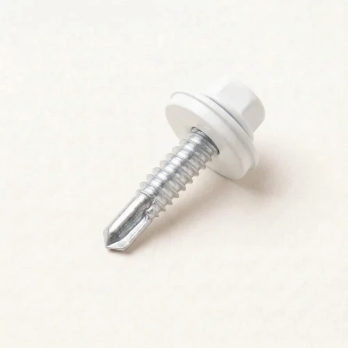 RoofingPro RS25 Roofing Screws - 25mm - RAL 9010 Pure White are a hex head tek screw with integrated weatherseal EDPM washer powder coated.