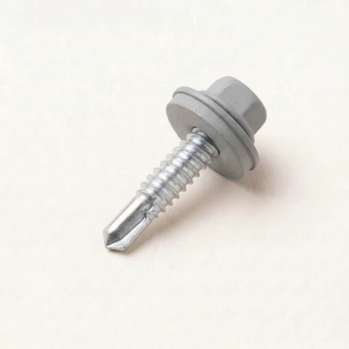 RoofingPro RS25 Roofing Screws - 25mm - RAL 7042 Traffic Grey are a hex head tek screw with integrated weatherseal EDPM washer powder coated.