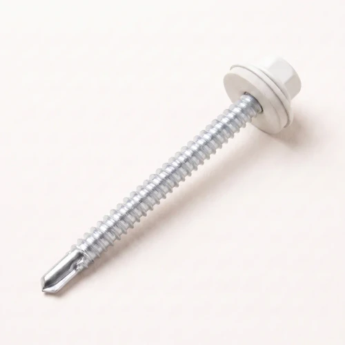 RoofingPro RS70 Roofing Screws - 70mm - RAL 9010 Pure White with a powder coated white screw head
